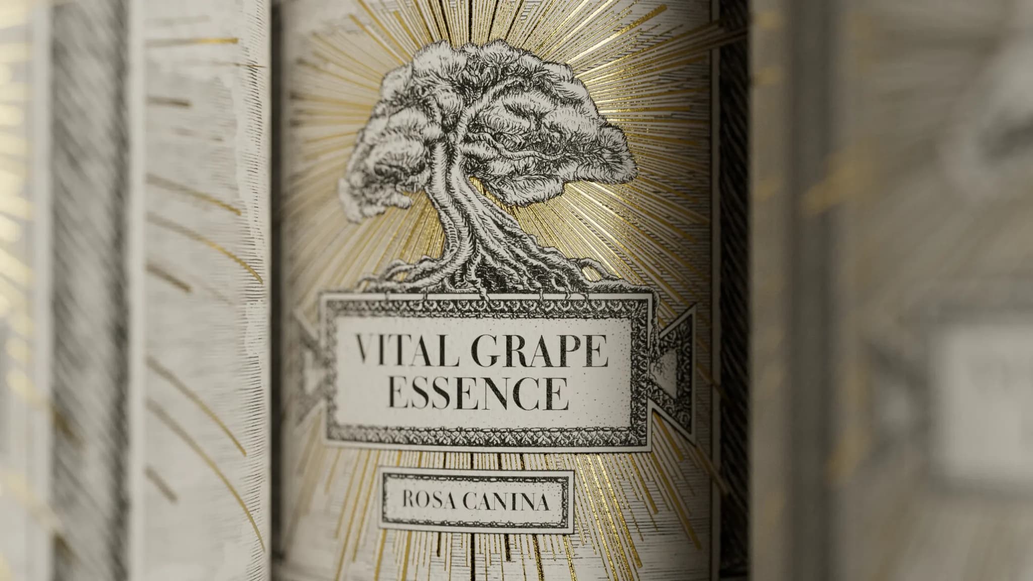 Vital Grape Essence prémium üveg díszes arany címkével